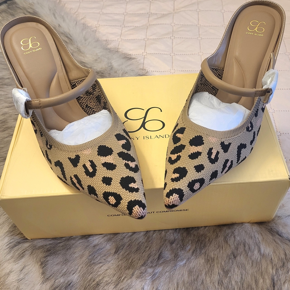 Cosy Island GraceLithe Toe Heeled Mules